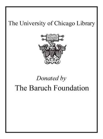 Gift of the Baruch Foundation bookplate