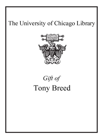 Gift of Tony Breed bookplate