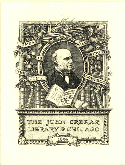The John Crerar Library bookplate