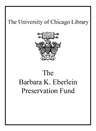 The Barbara K. Eberlein Preservation Fund bookplate