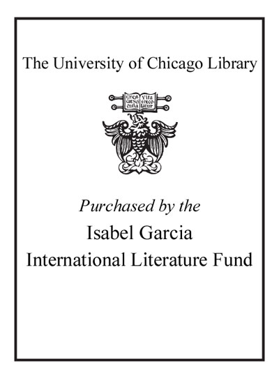 Purchased By The Isabel Garcia International Literature Fund bookplate