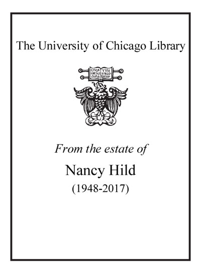 From the estate of Nancy Hild (1948-2017) bookplate