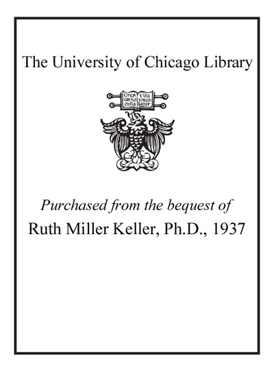 The Ruth Mildred Keller Bequest Endowment Fund bookplate