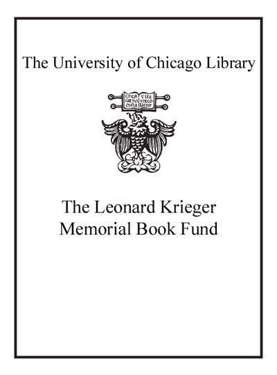 The Leonard Krieger Memorial Book Fund bookplate
