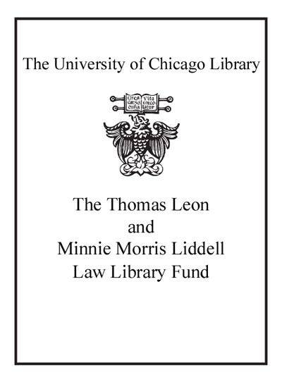 The Thomas Leon and Minnie Morris Liddell Law Library Fund bookplate