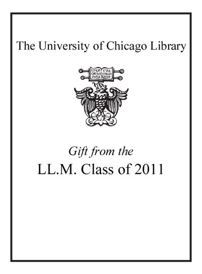 Gift from the LL.M. Class of 2011 bookplate