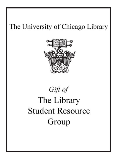 In Honor of Allison Demes in recognition of service as a member of the Library Student Resource Group May 2013 bookplate