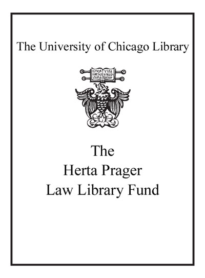 The Herta Prager Law Library Fund bookplate