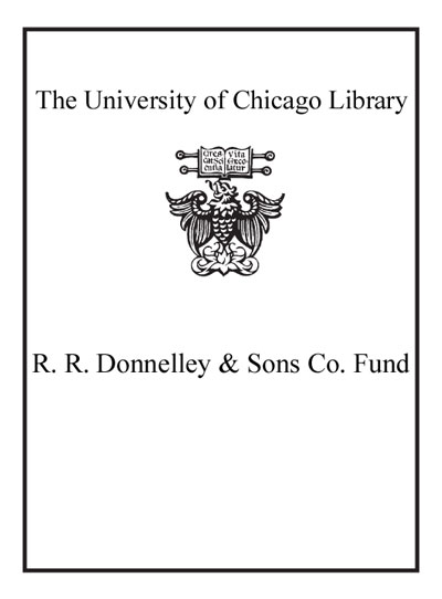 The R.R. Donnelley & Sons Company Book Fund bookplate