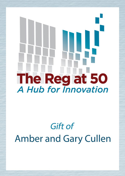 Gift of Amber and Gary Cullen made to the Library Annual Fund to mark the Reg at 50 on Giving Tuesday 2020 bookplate