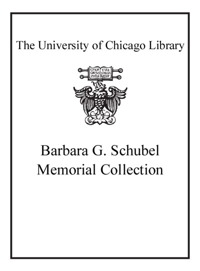 The Barbara G. Schubel Memorial Book Fund bookplate