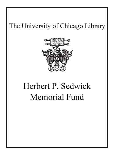 Herbert P. Sedwick Memorial Fund bookplate