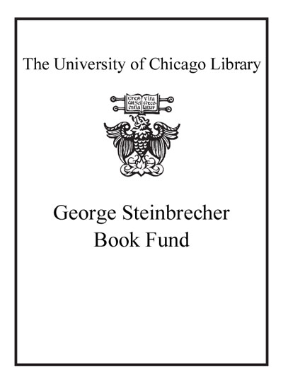 George Steinbrecher Book Fund bookplate