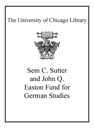 Sem C. Sutter and John Q. Easton Fund for German Studies bookplate