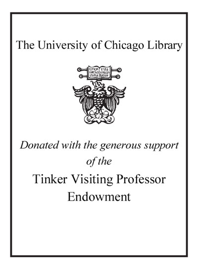 Donated with the generous support of the Tinker Visiting Professor Endowment bookplate