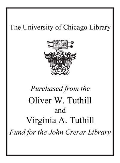The Oliver W. Tuthill and Virginia A. Tuthill Fund bookplate
