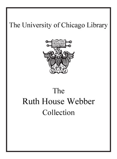The Ruth House Webber Memorial Fund bookplate