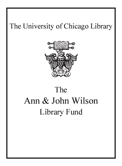 The Ann and John Wilson Library Fund bookplate
