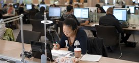 Regenstein 1st floor reading room from Extended study hours pilot begins April 16 in Regenstein’s 1st Floor Reading Room
