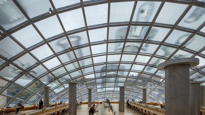 The view from inside Mansueto Library of aeon