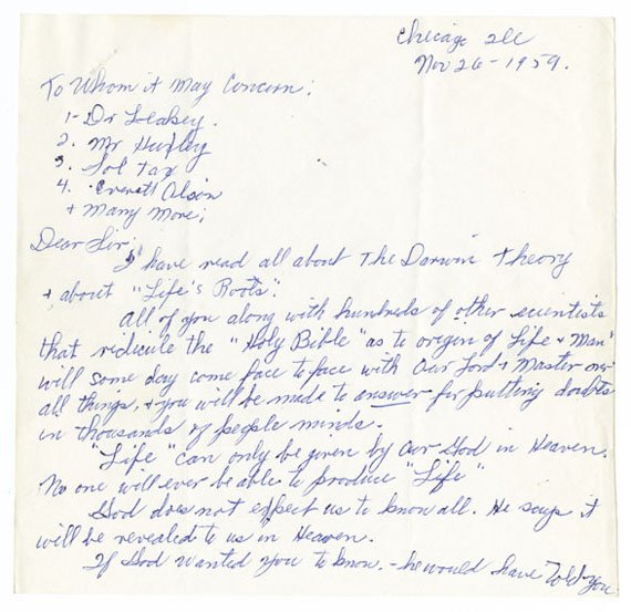 A handwritten note.