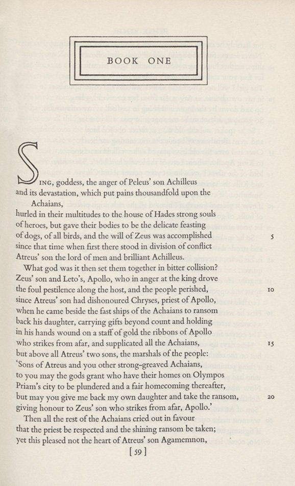 First page of Lattimore edition