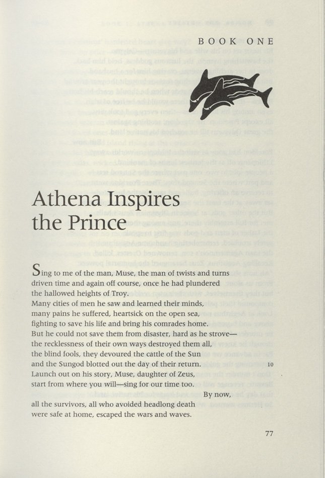 Fagles' translation, first page