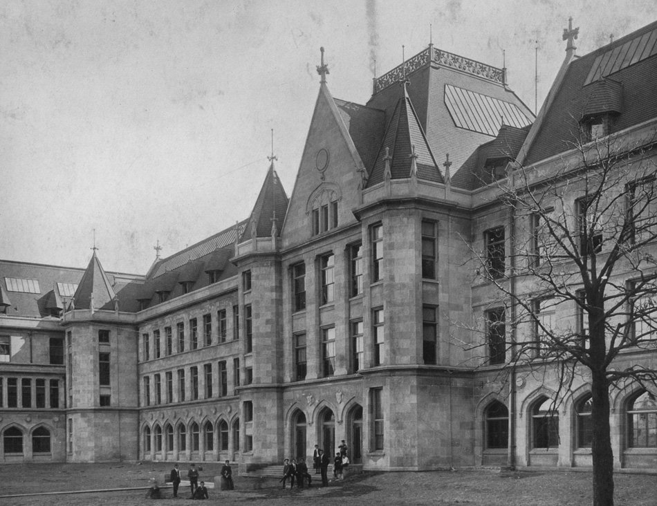 Photograph of Blaine Hall from Scammon Court