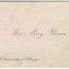 Mary Bowen Brainerd's calling card