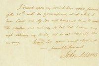 Letter of John Adams to an unknown person - July 28, 1798