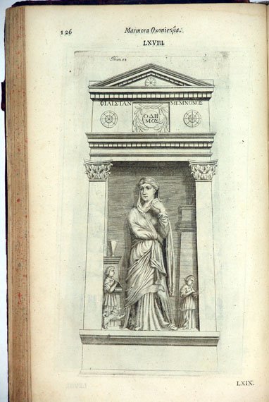 Illustration of one of Earl of Arundel's collection of classical marbles