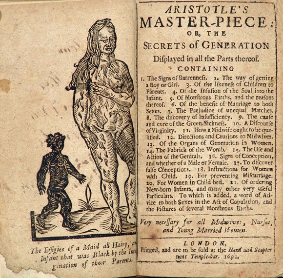 Title page with a warning against misuse of the medical texts and illustrations