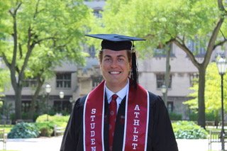 Photo of Grant Crum in cap and gown