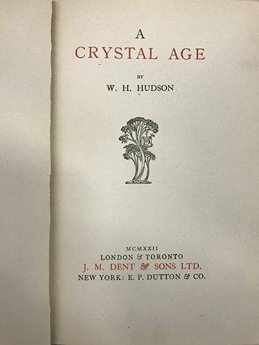 Cover page of A Crystal Age