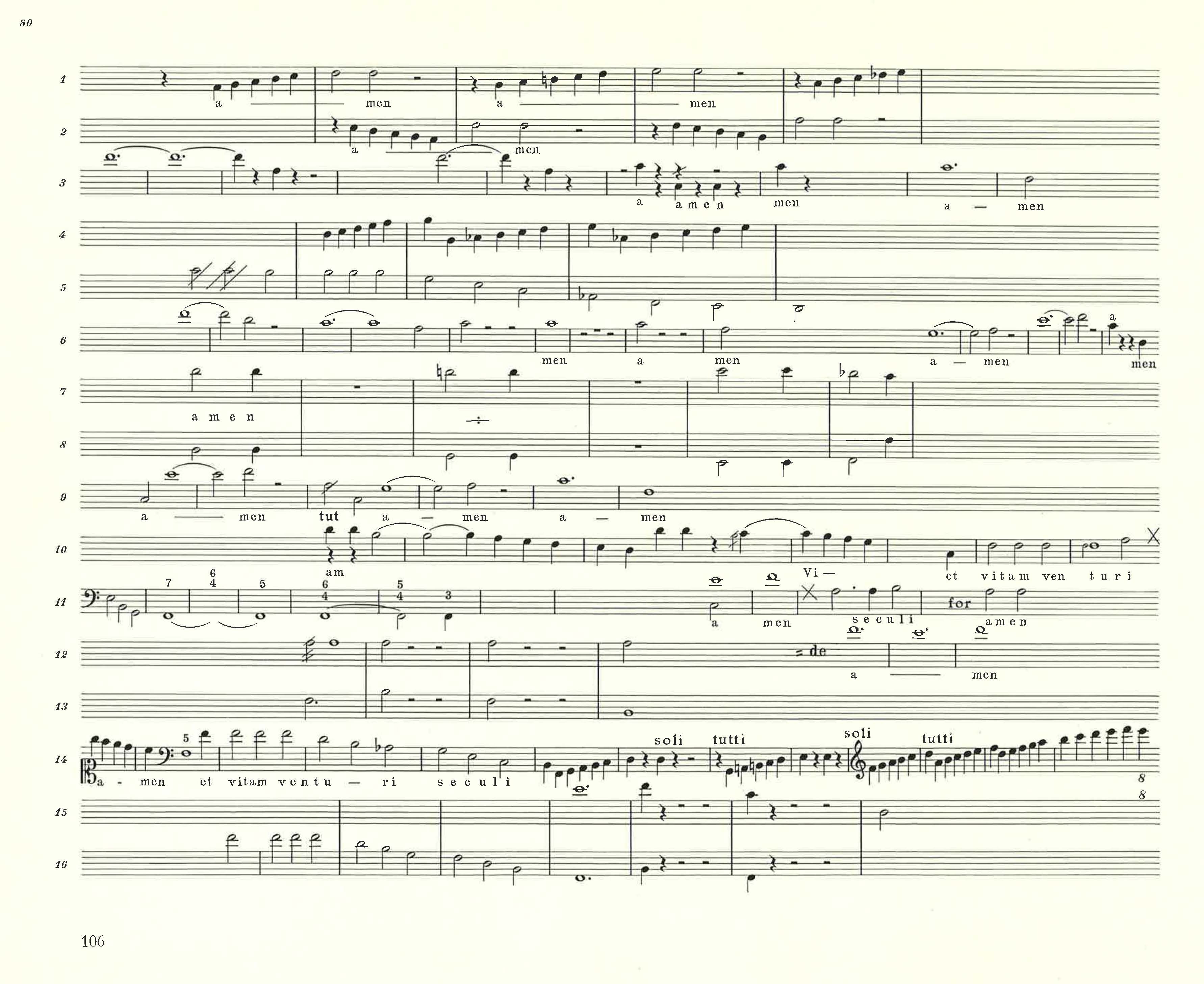 A page of typed music score.