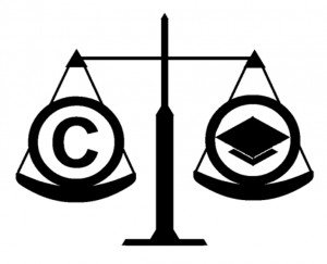 Fair Use icon: A scale showing a copyright symbol and mortarboard in balance