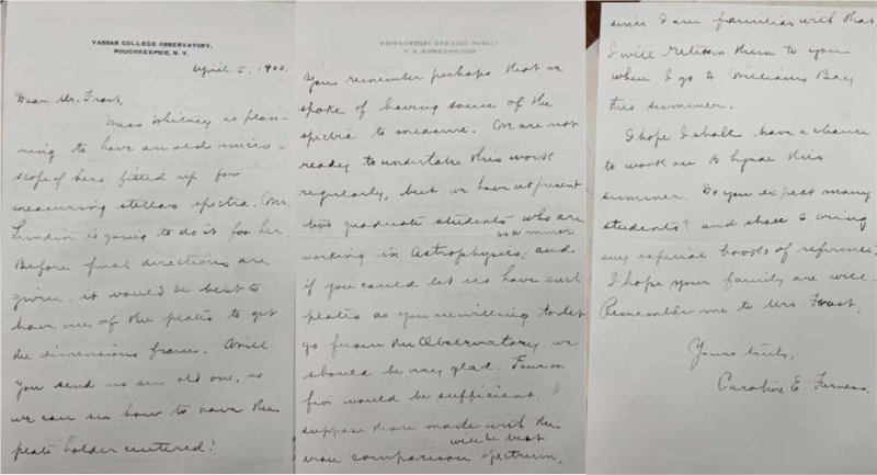 three page handwritten letter