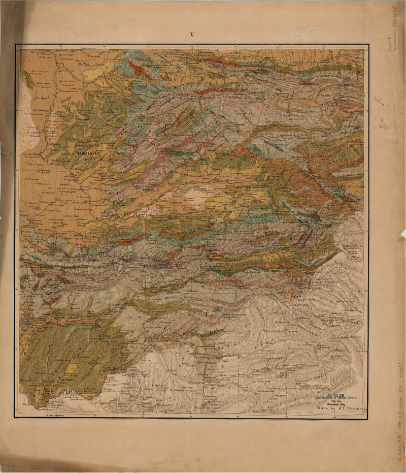 Map image:  Geologicheskai︠a︡ karta Turkestanskago krai︠a︡