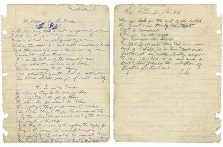 Two sheets of handwritten text.