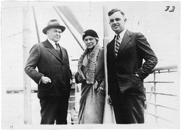 John M. Manly, Edith Rickert, and David Stevens bound for America aboard the Europe, 1932