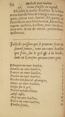 Old printed text, including a recipe with ingredients and their respective amounts.