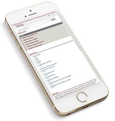 Mobile view of a Library Guide
