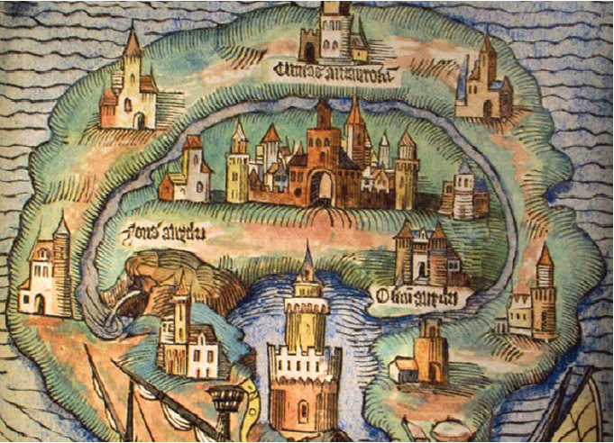 Map of Thomas More's Utopia