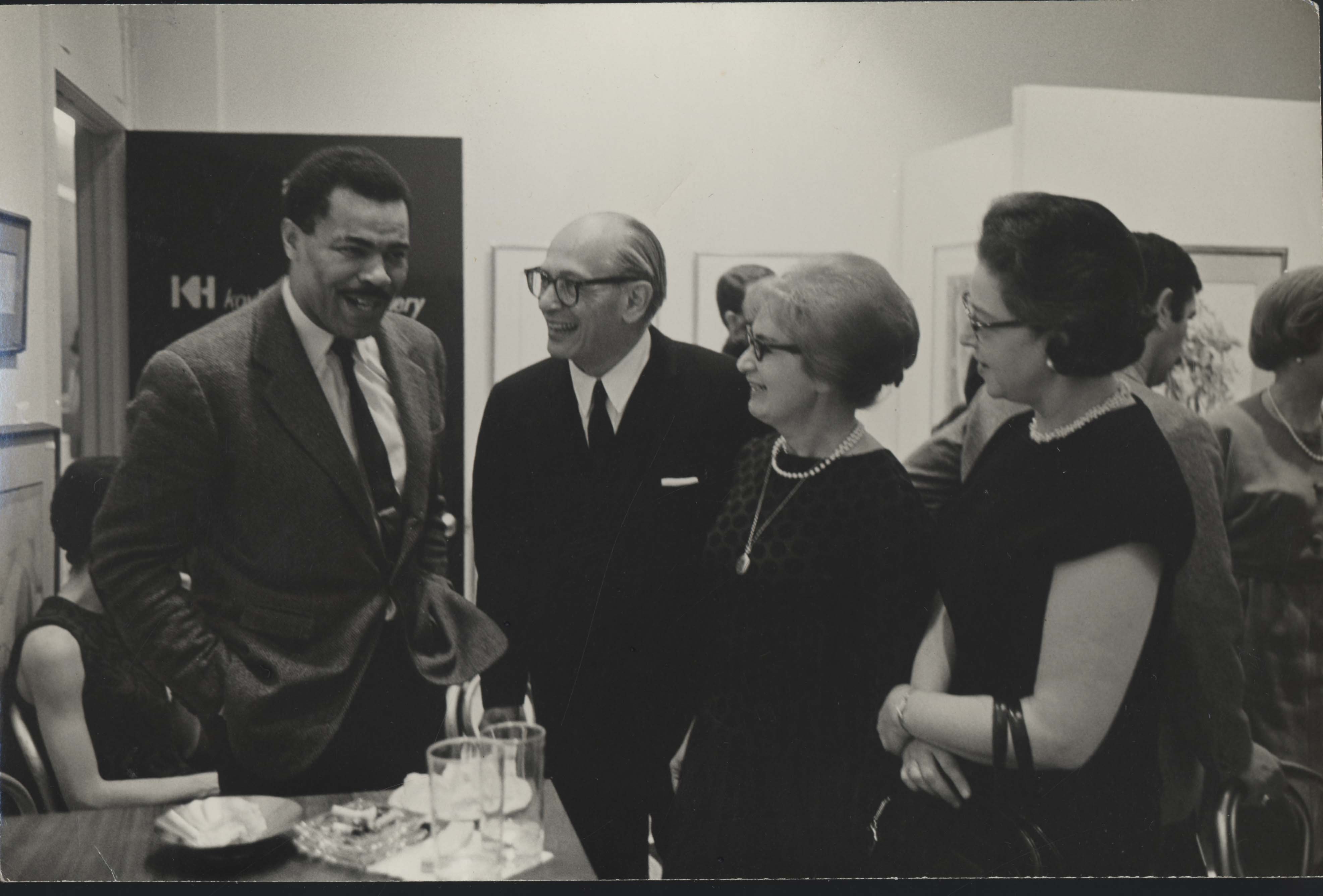 Photograph of Paul Moses and others from his lecture on Matisse, 1966