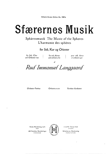 Cover page of Music of the Spheres orchestral score