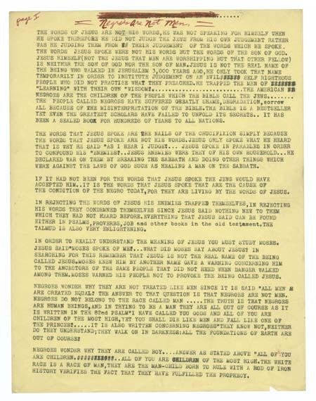 A typed sheet.