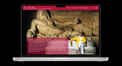 Screenshot of PRIMA: Pedagogical Repository for Italian Media Activities