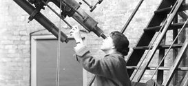 Mary Calvert at telescope from Capturing the Stars: The Untold History of Women at Yerkes Observatory