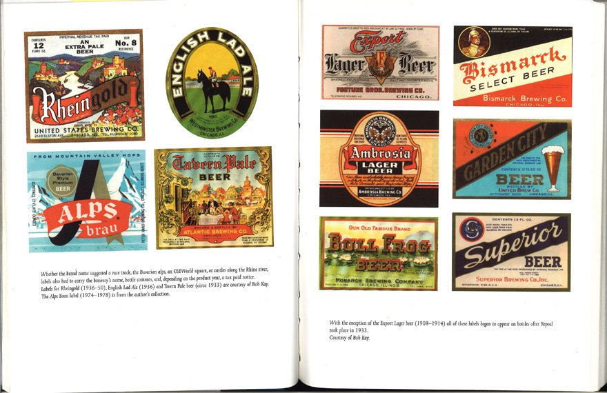 A number of colorful beer-brand logos.