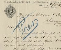 Letter from S.S. Cavalry, Berlin